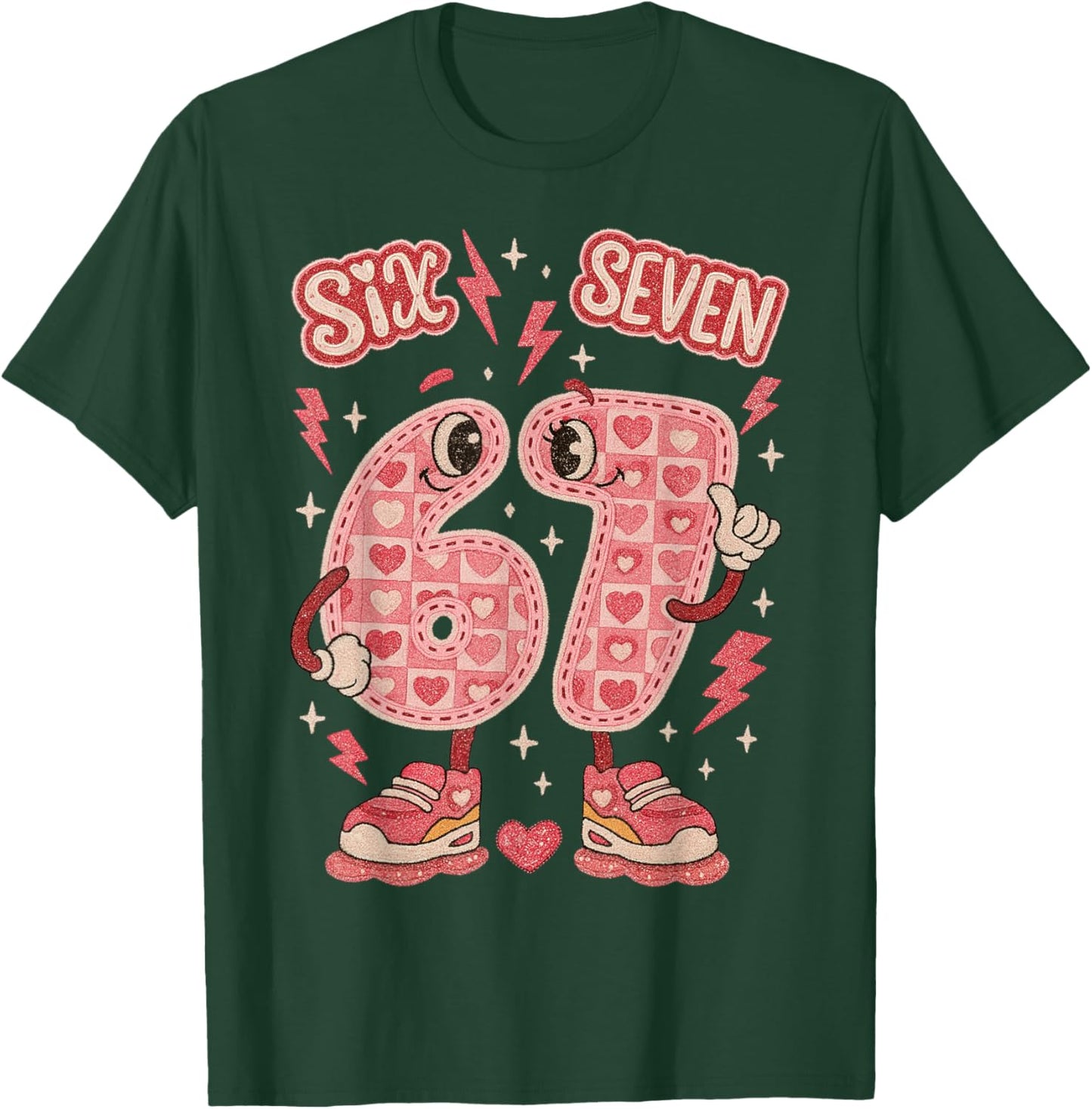 Six Seven Valentine Love 67 Preppy Coquette Meme Kids T-Shirt - T-Shirt | Forest