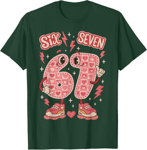 Six Seven Valentine Love 67 Preppy Coquette Meme Kids T-Shirt - T-Shirt | Forest