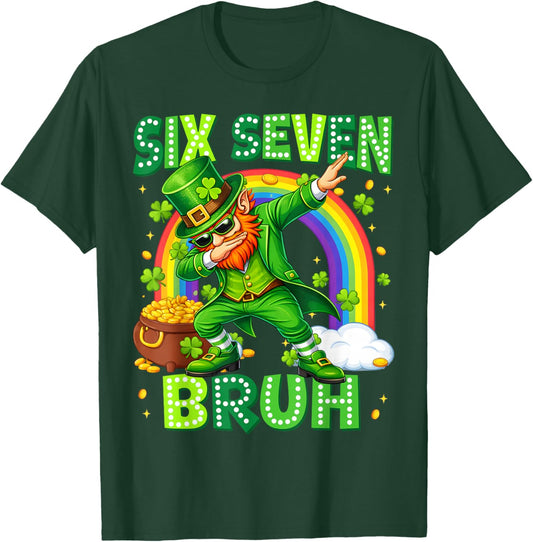 Funny Dabbing Leprechaun Irish St Patrick Men Boy Kid T-Shirt - T-Shirt | Forest