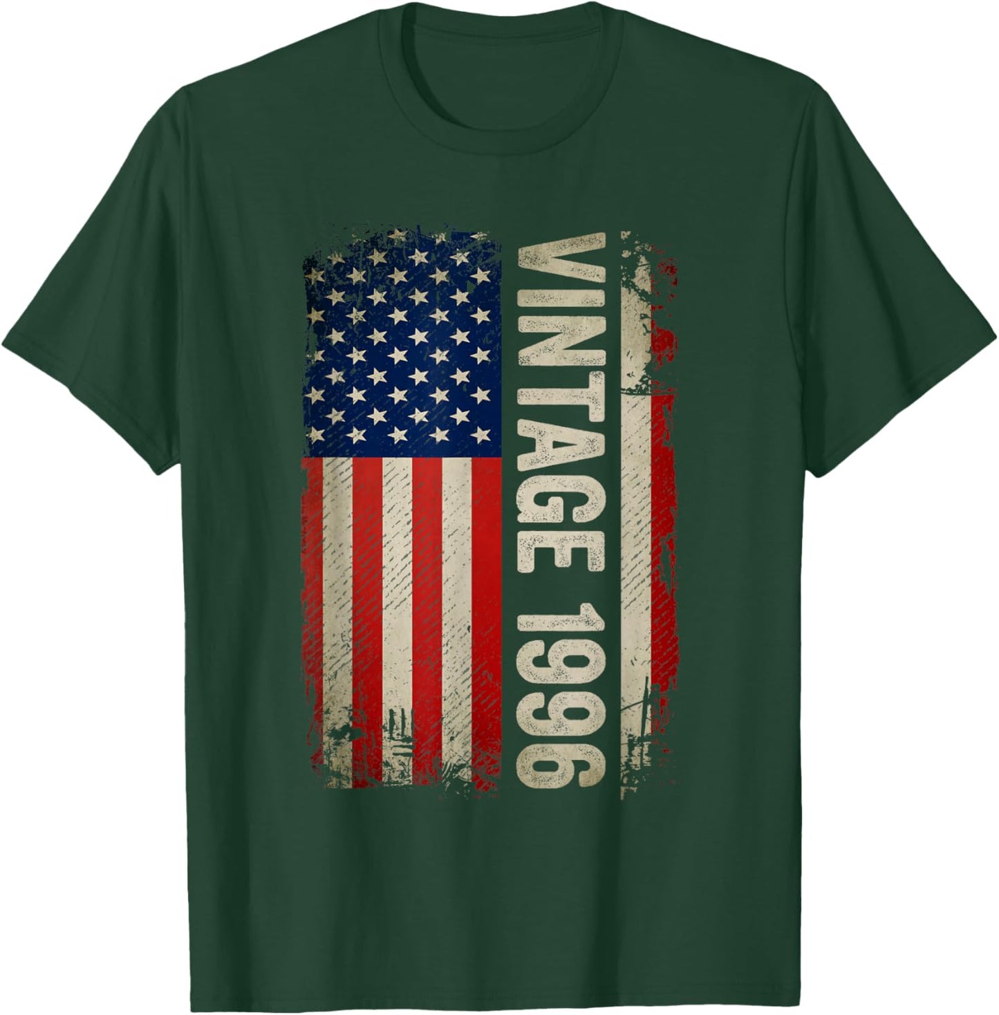 30 Year Old Gift Vintage 1996 American Flag 30th Birthday T-Shirt - T-Shirt | Forest