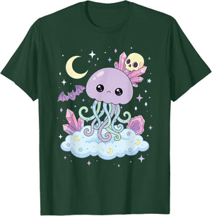 Jellyfish Pastel Goth Kawaii Cute Goth Bat Jellyfish T-Shirt - T-Shirt | Forest