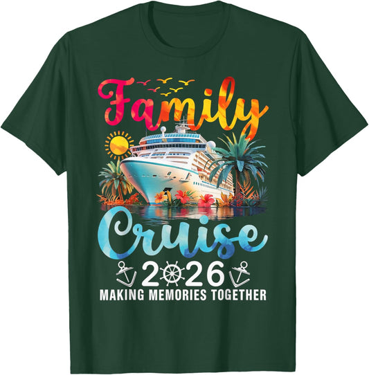 Family Cruise 2026 Family Matching Cruise Vacation Party T-Shirt - T-Shirt | Forest