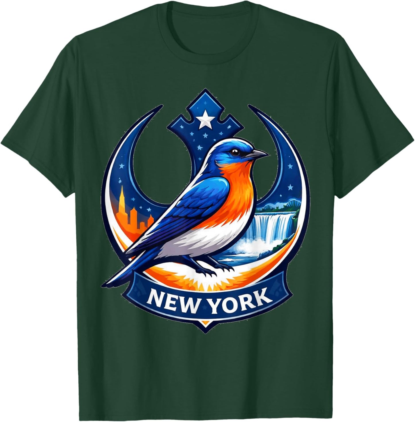 New York State Bird Resistance Bluebird NY Resist Protest T-Shirt - T-Shirt | Forest
