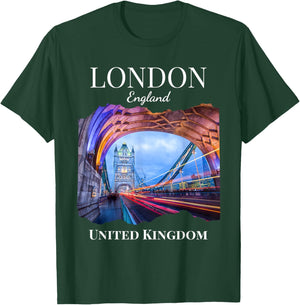 London England Bridge Tower Tourist Souvenir Women Men Kids T-Shirt - T-Shirt | Forest