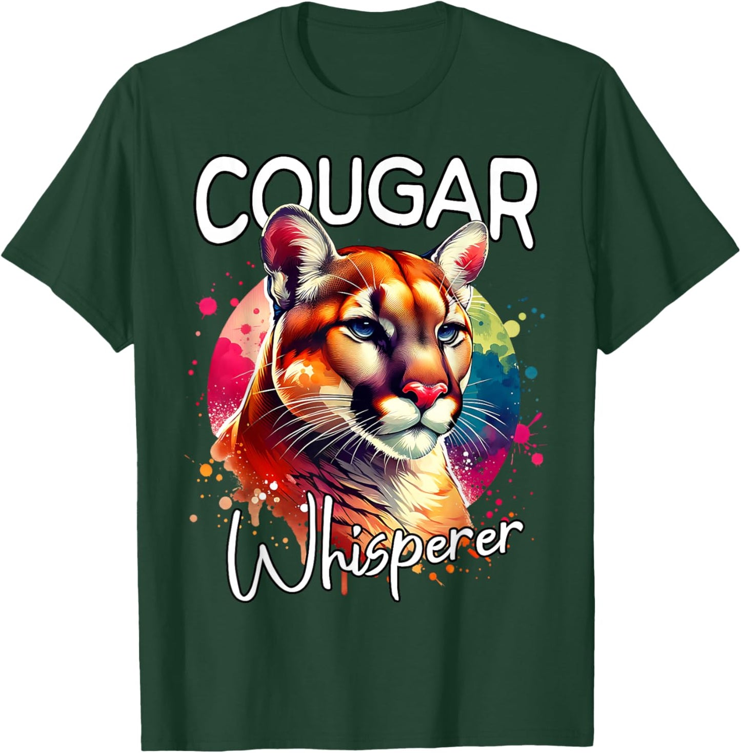 Cougar Whisperer Mountain Lion T-Shirt - T-Shirt | Forest