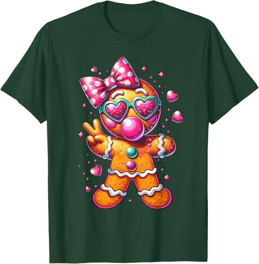 Funny Gingerbread Man Xmas Merry Christmas Pajamas Holiday T-Shirt - T-Shirt | Forest