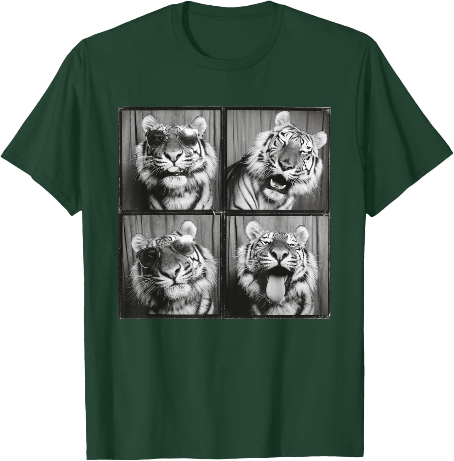 Funny Tiger Sunglasses T-Shirt - T-Shirt | Forest