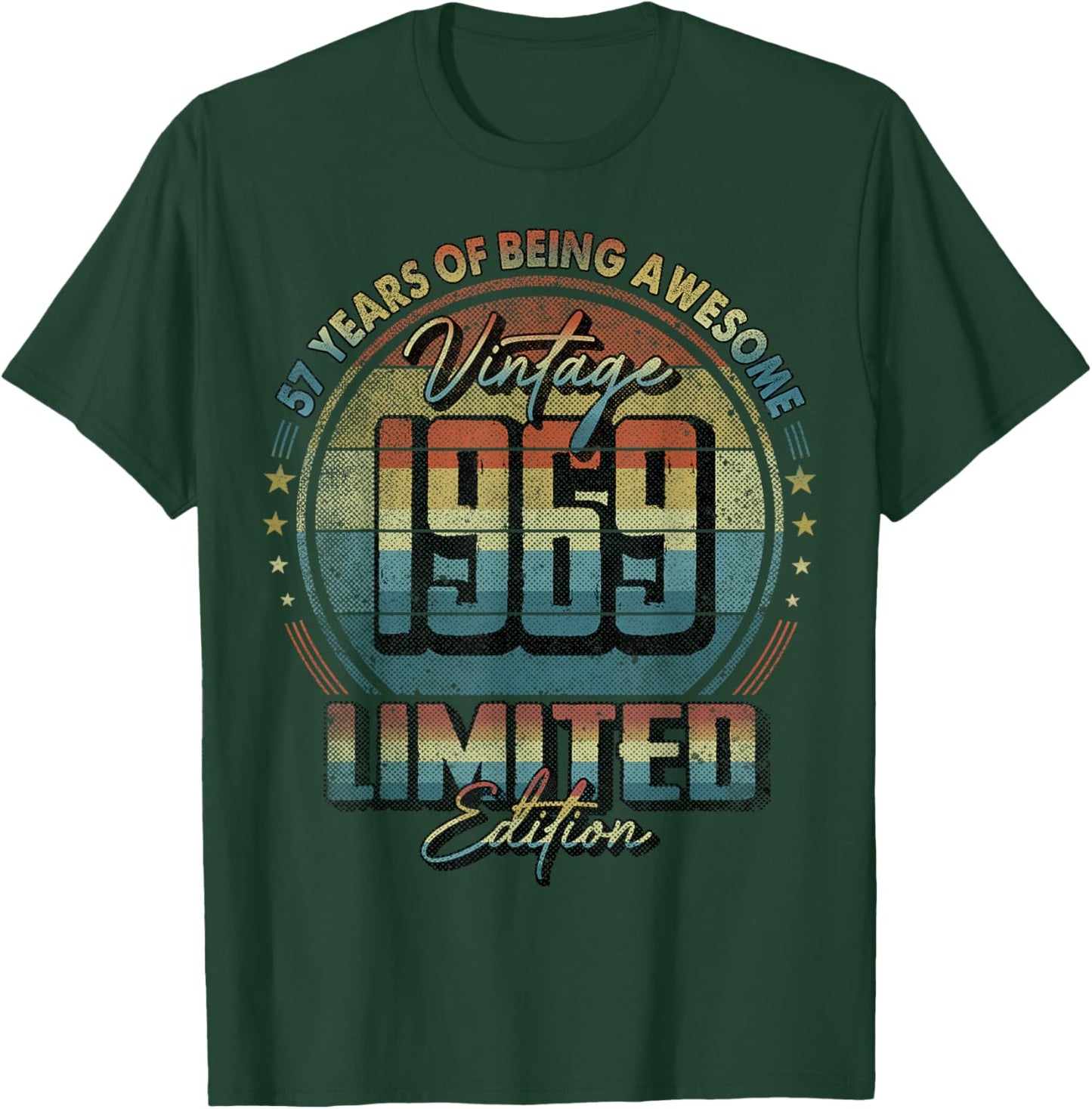 Vintage 1969 Limited Edition Shirt 57 Year Old 57th Birthday T-Shirt - T-Shirt | Forest