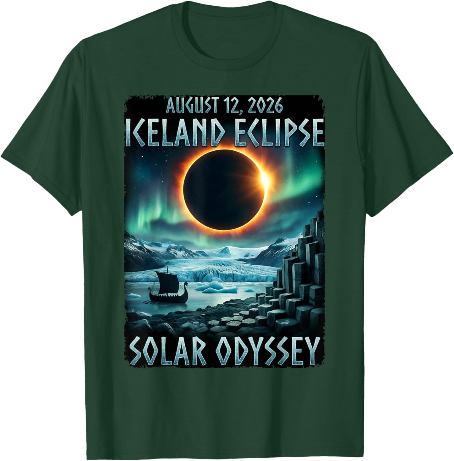 Total Solar Eclipse 2026 Iceland - Totality Chaser Science T-Shirt - T-Shirt | Forest