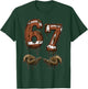 Funny 6 7 Football Six Seven Football 67 Kids Men Women T-Shirt - T-Shirt | Forest