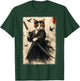 Funny Japanese Samurai Cat Kitten Men Women Kids T-Shirt - T-Shirt | Forest