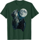 Three Wolves Howling at The Moon 3 Wolf Moon T-Shirt - T-Shirt | Forest