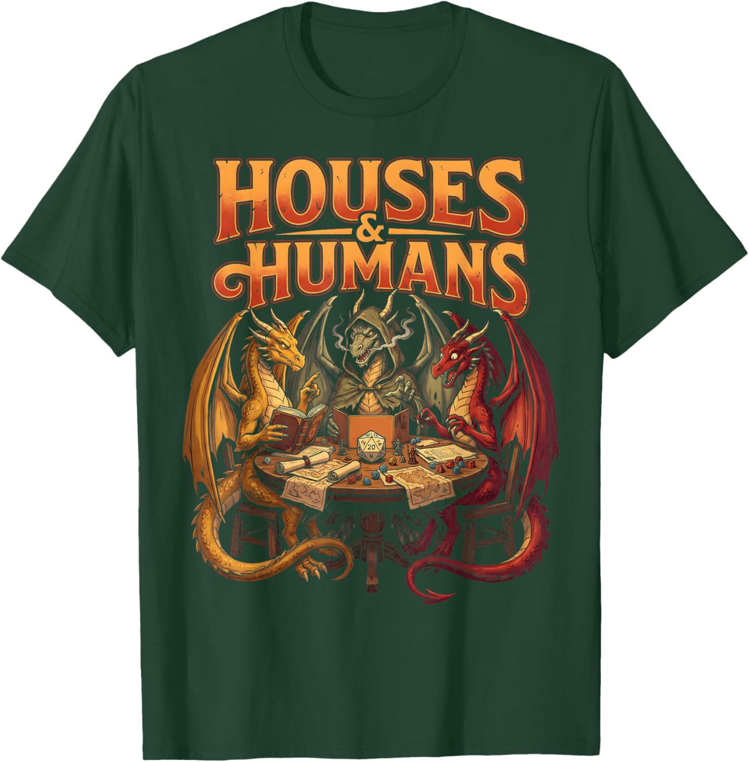 Houses Humans Parody Gaming Design for Gamers Men Boys T-Shirt - T-Shirt | Forest
