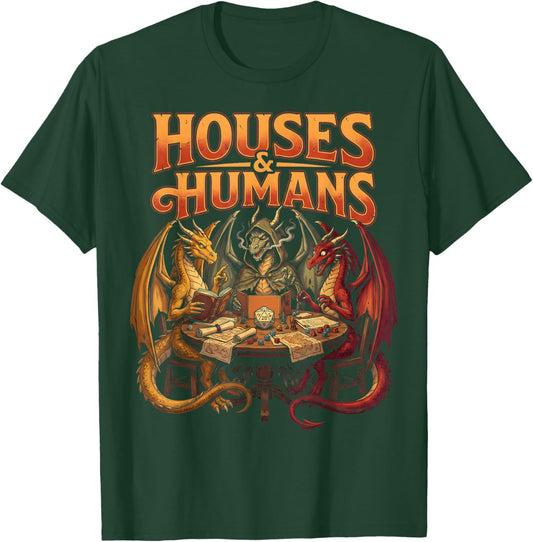 Houses Humans Parody Gaming Design for Gamers Men Boys T-Shirt - T-Shirt | Forest