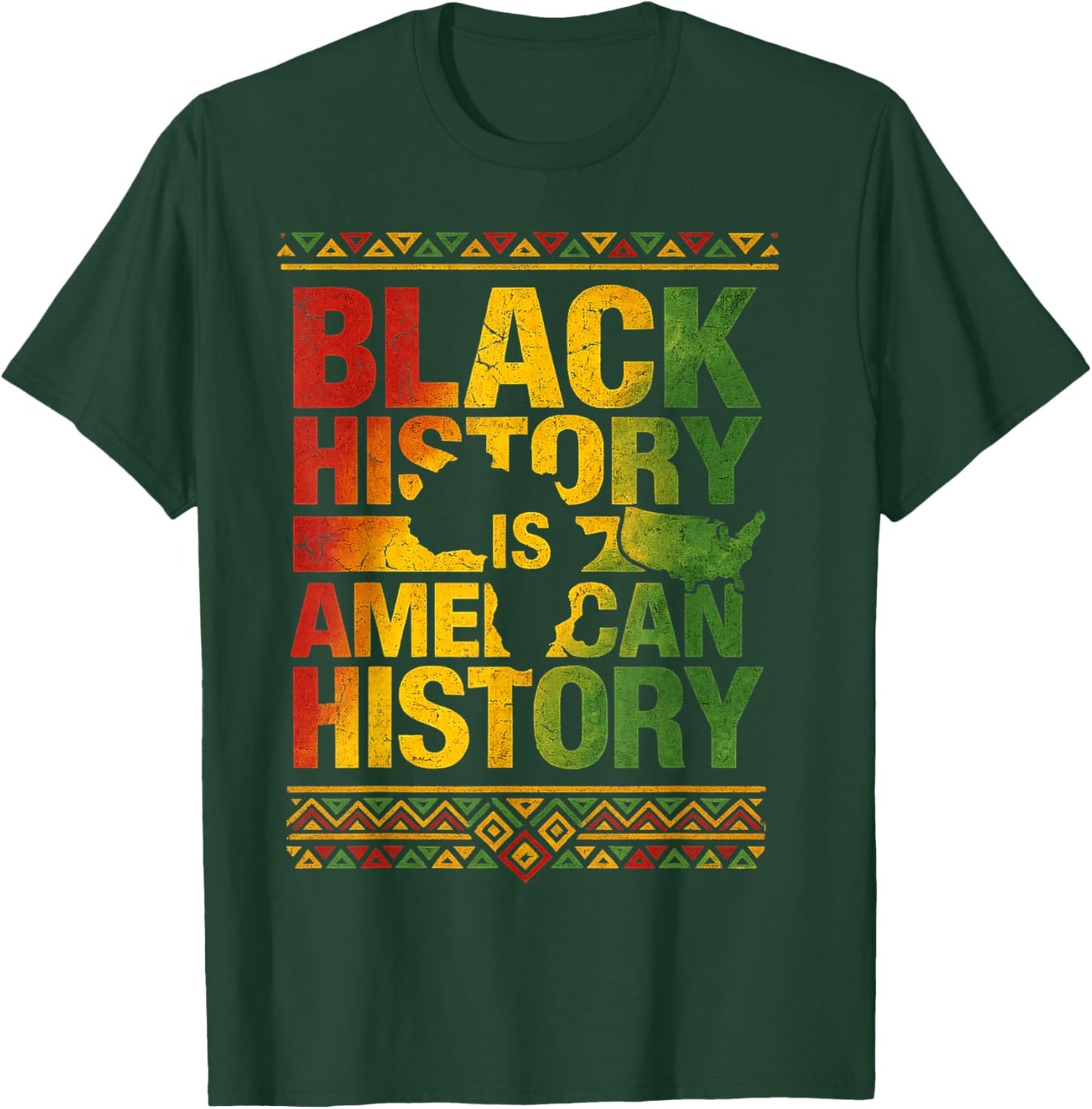 Black History is American History Patriotic African American T-Shirt - T-Shirt | Forest