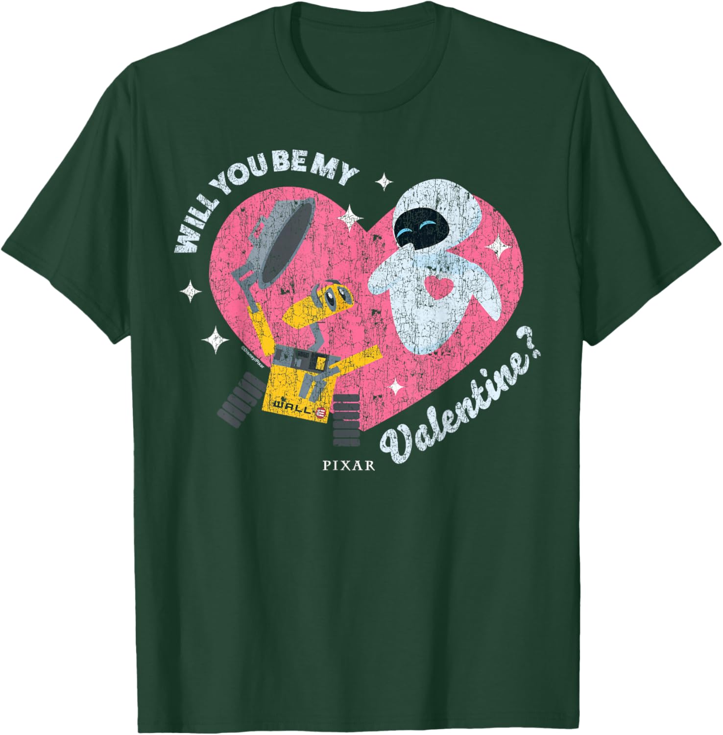 Disney Pixar Wall-E Eve Valentine Heart T-Shirt - T-Shirt | Forest