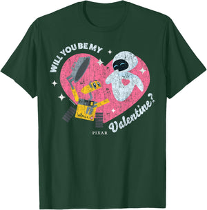 Disney Pixar Wall-E Eve Valentine Heart T-Shirt - T-Shirt | Forest