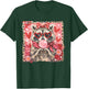 Vintage Leopard Girls Valentine Raccoon Lover Heart XOXO T-Shirt - T-Shirt | Forest