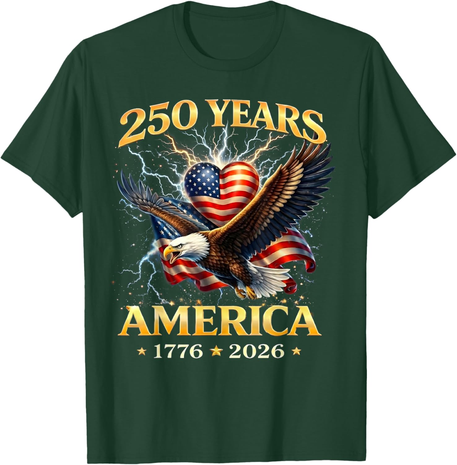 250 Years America 1776 2026 Gifts Women T-Shirt - T-Shirt | Forest