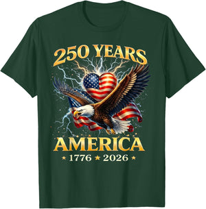 250 Years America 1776 2026 Gifts Women T-Shirt - T-Shirt | Forest