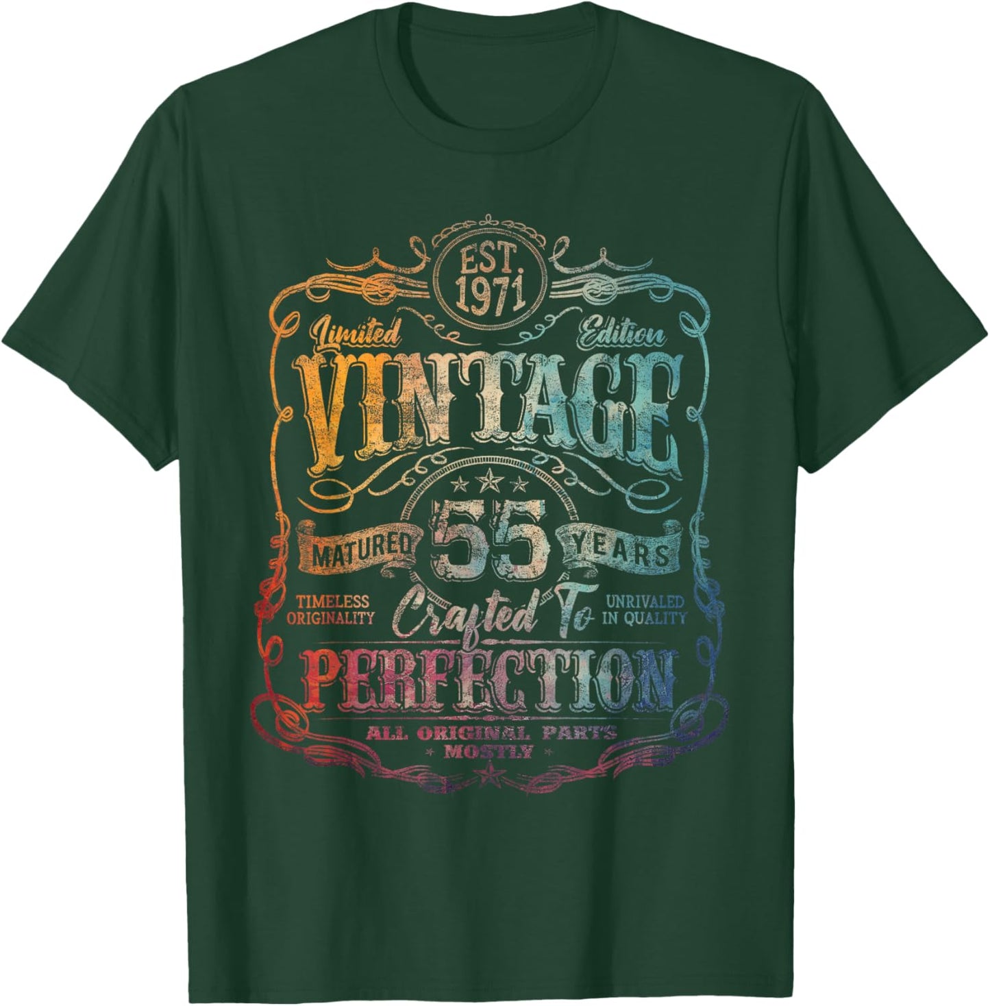 Vintage 1971 Limited Edition Shirt 55 Year Old 55th Birthday T-Shirt - T-Shirt | Forest