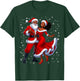 Funny Dancing Black Christmas Santa Xmas Men Women T-Shirt - T-Shirt | Forest