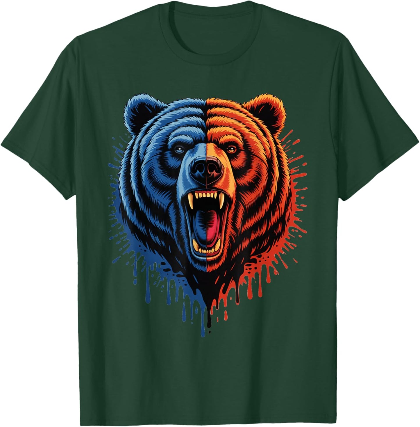 Graphic Bear Women Boys Girls Kids Game Day T-Shirt - T-Shirt | Forest