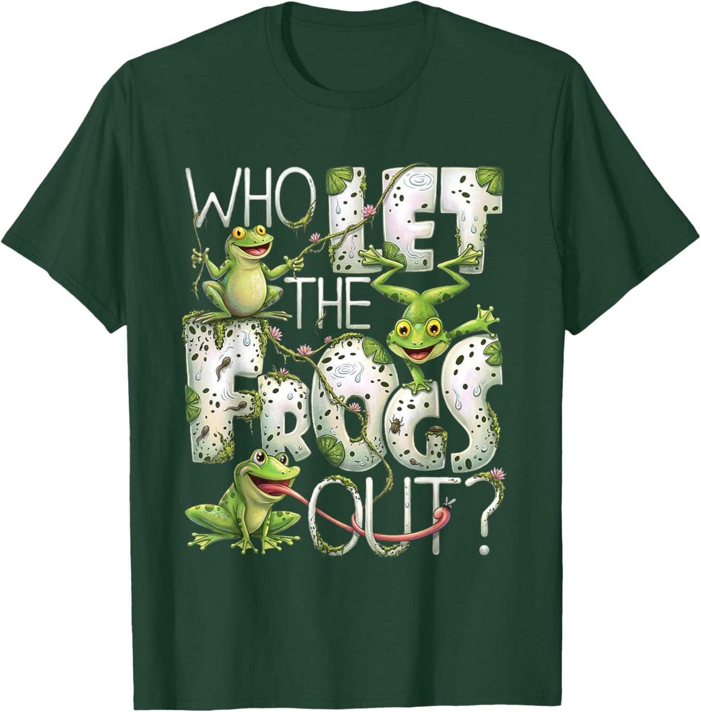 Who Frogs Out Funny Amphibian Lover Frog Owner Men Women T-Shirt - T-Shirt | Forest