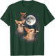 Chihuahua Smoking Moon 3 Dog Meme Funny Wolves Howling T-Shirt - T-Shirt | Forest
