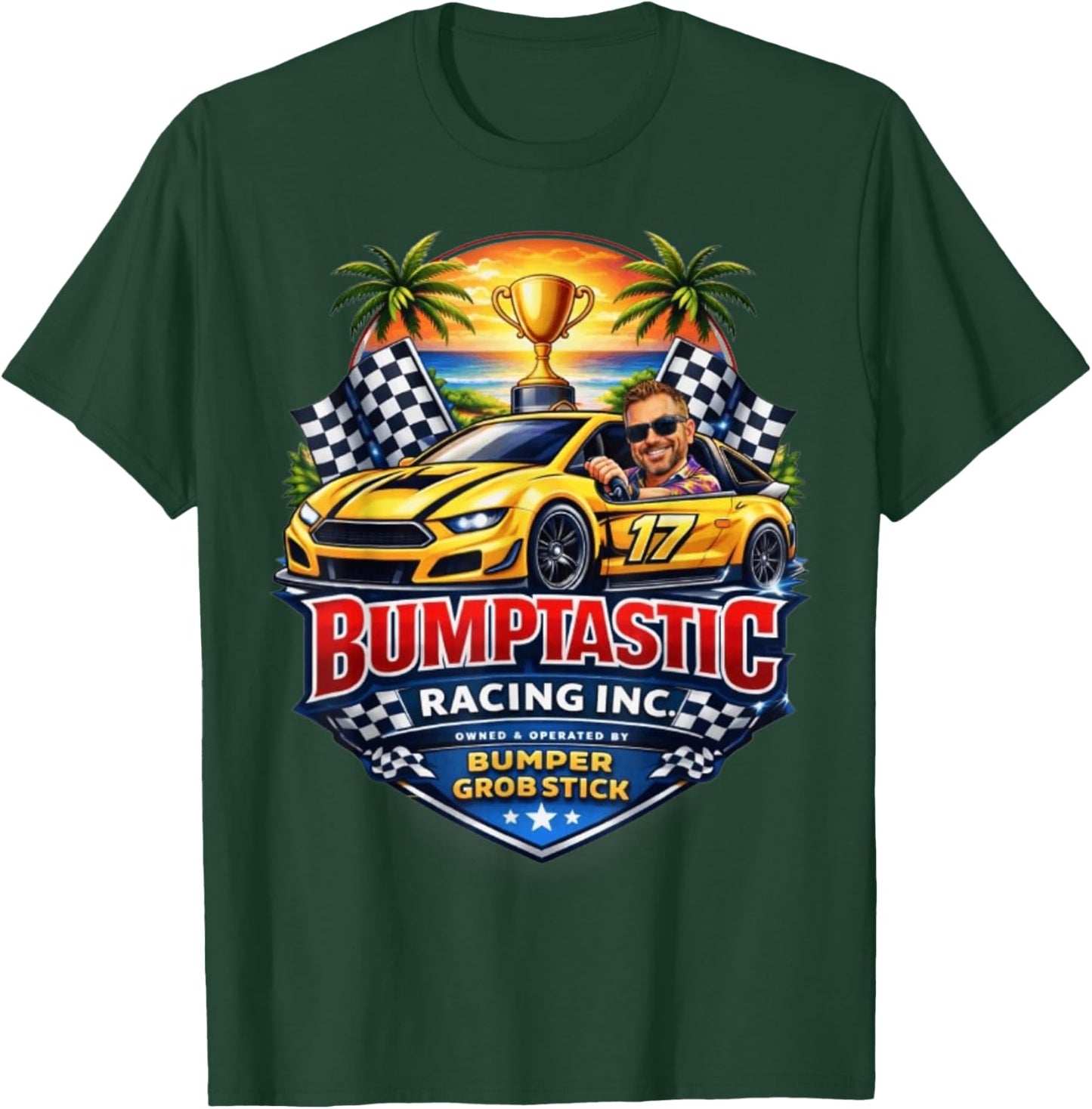 Bumptastic Racing Inc T-Shirt - T-Shirt | Forest