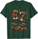 Funny 6 7 Football Six Seven Football 67 Kids Men Women T-Shirt - T-Shirt | Forest