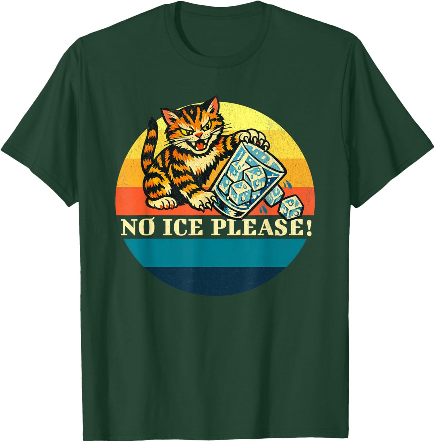 Anti-ICE Cat Abolish ICE Resist Retro T-Shirt - T-Shirt | Forest