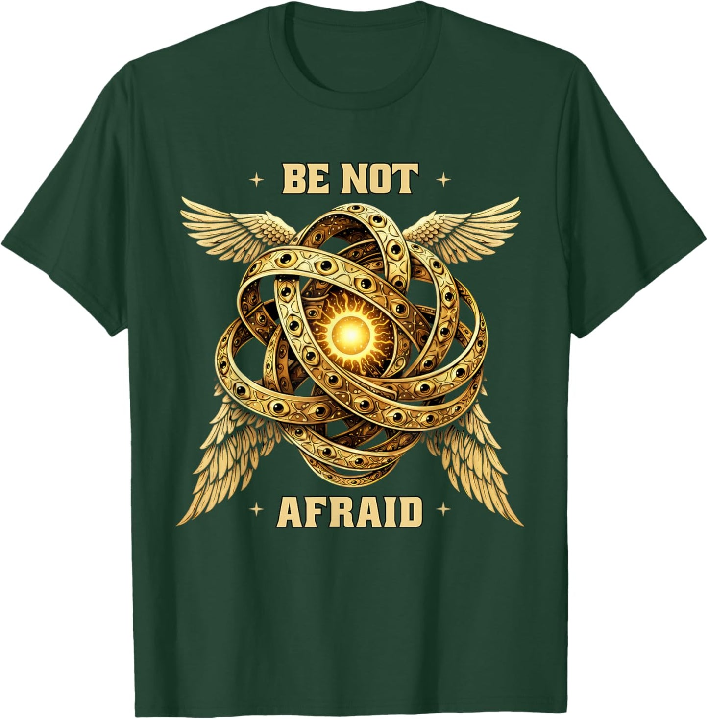 Be not Afraid Biblically Accurate Angel Vintage Ophanim T-Shirt - T-Shirt | Forest