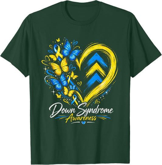 Cute World Down Syndrome Awareness Women Kids T-Shirt - T-Shirt | Forest