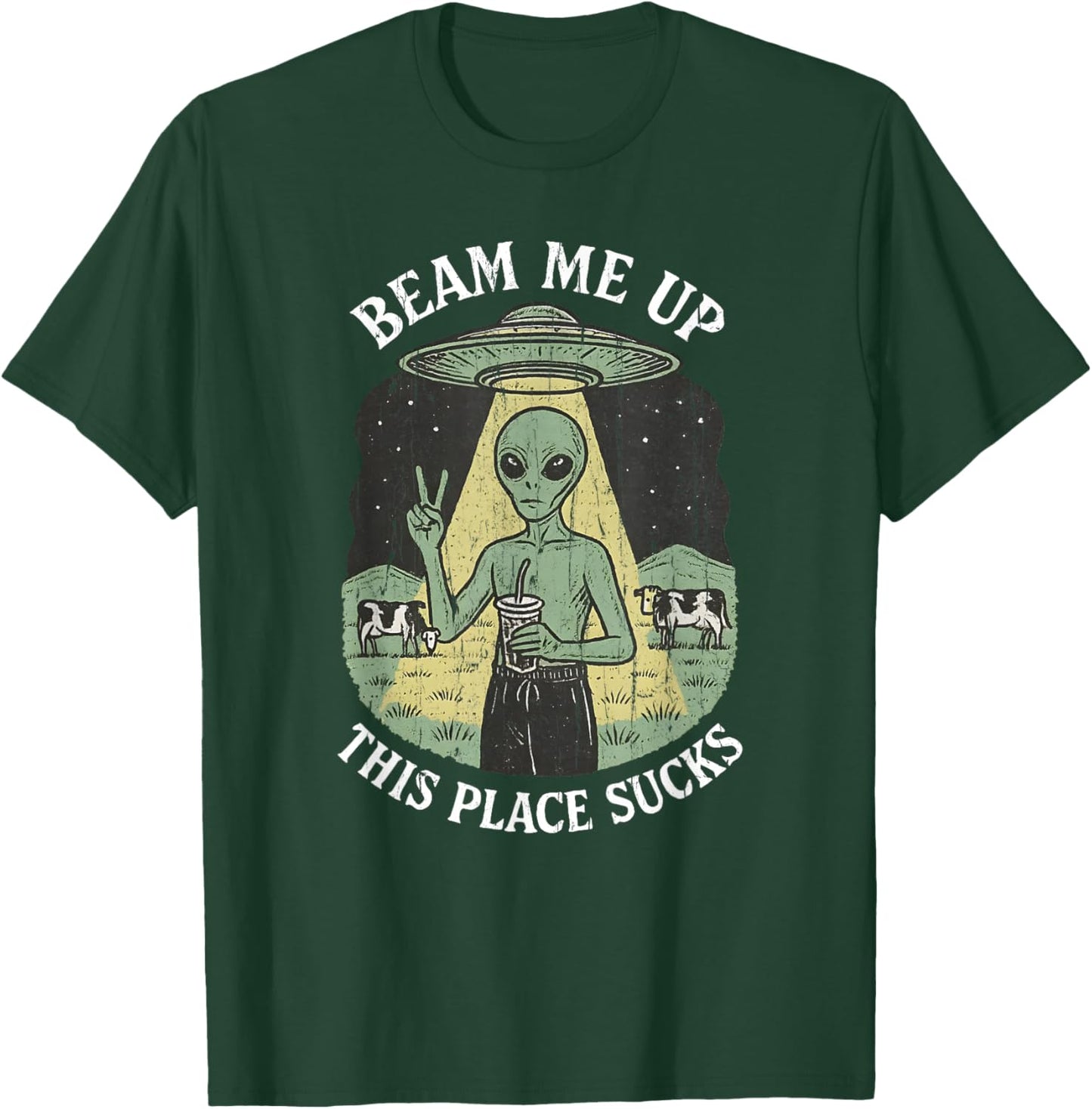 Beam Me Up This Place Sucks T-Shirt - T-Shirt | Forest