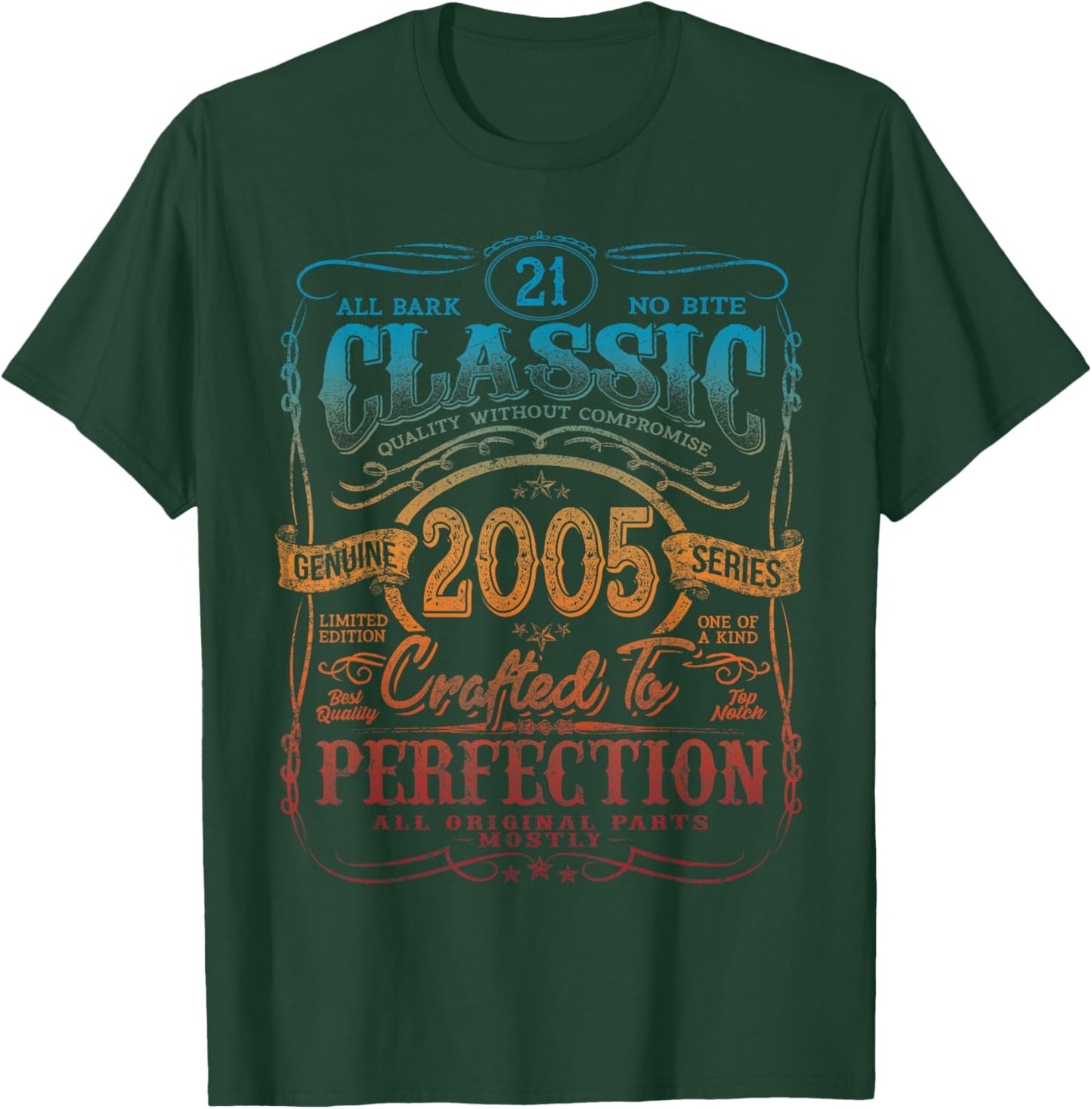 Vintage 2005 Limited Edition Shirt 21 Year Old 21st Birthday T-Shirt - T-Shirt | Forest