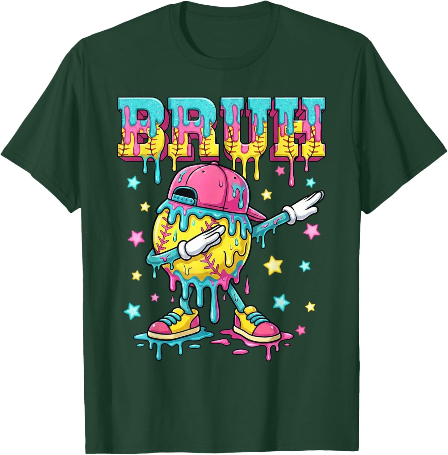 Baseball Life Style Apparel Youth Drip Baseball Boys Kid T-Shirt - T-Shirt | Forest