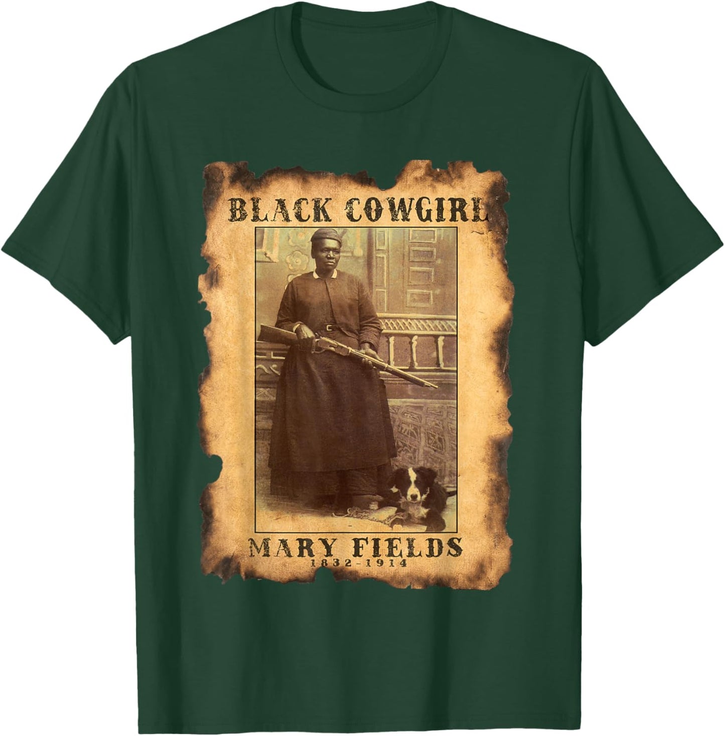 Black Cowgirl Mary Fields African American History Western T-Shirt - T-Shirt | Forest