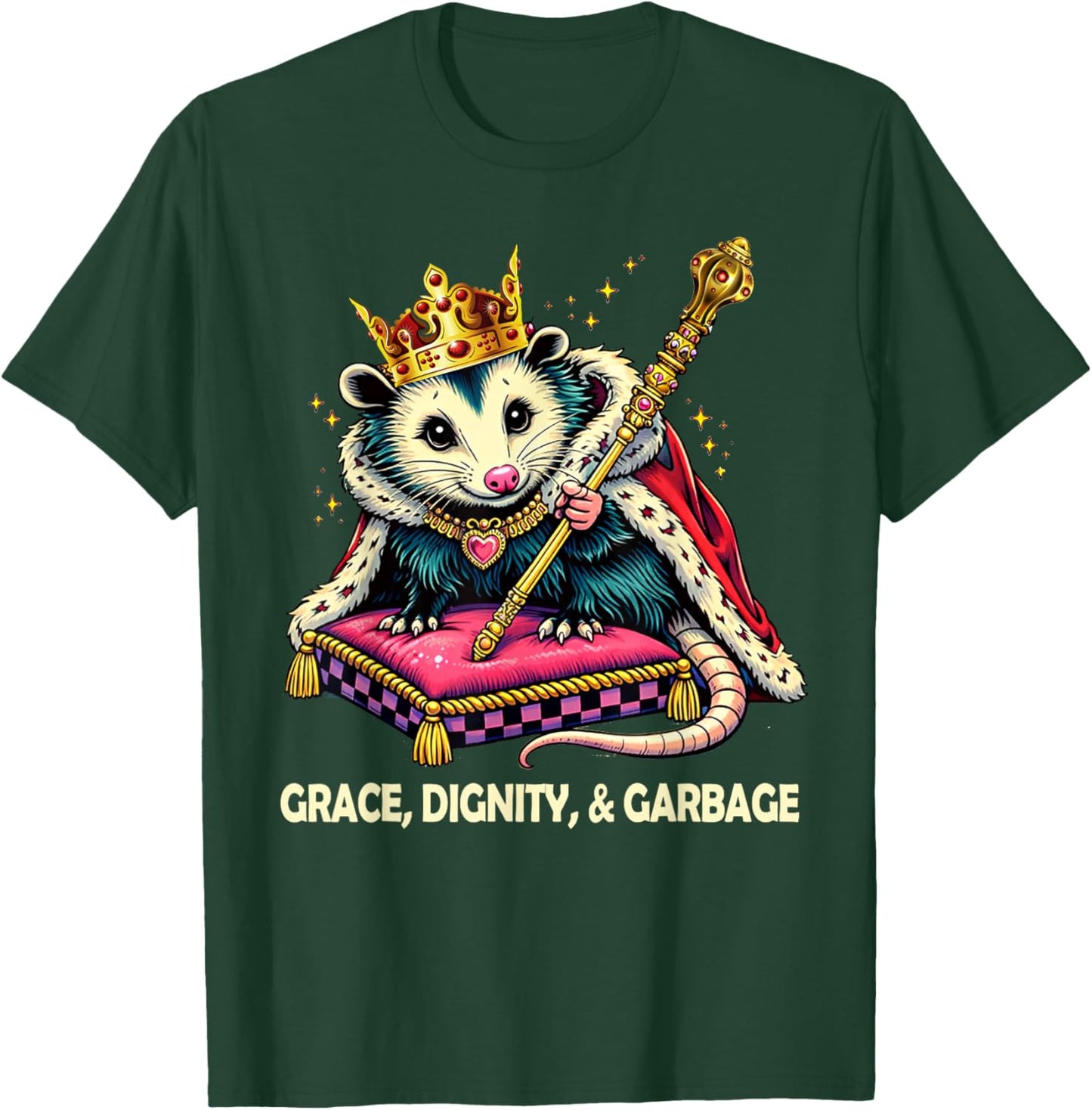 Opossum Lover Possum King Weird Grace A Dignity & Garbage T-Shirt - T-Shirt | Forest
