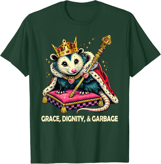 Opossum Lover Possum King Weird Grace A Dignity & Garbage T-Shirt - T-Shirt | Forest