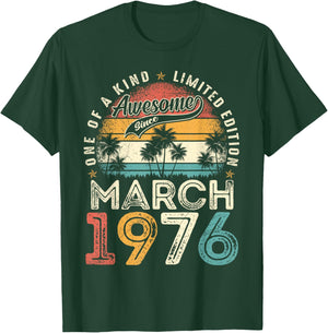 50 Year Old Men Awesome Since March 1976 50th Birthday Women T-Shirt - T-Shirt | Forest