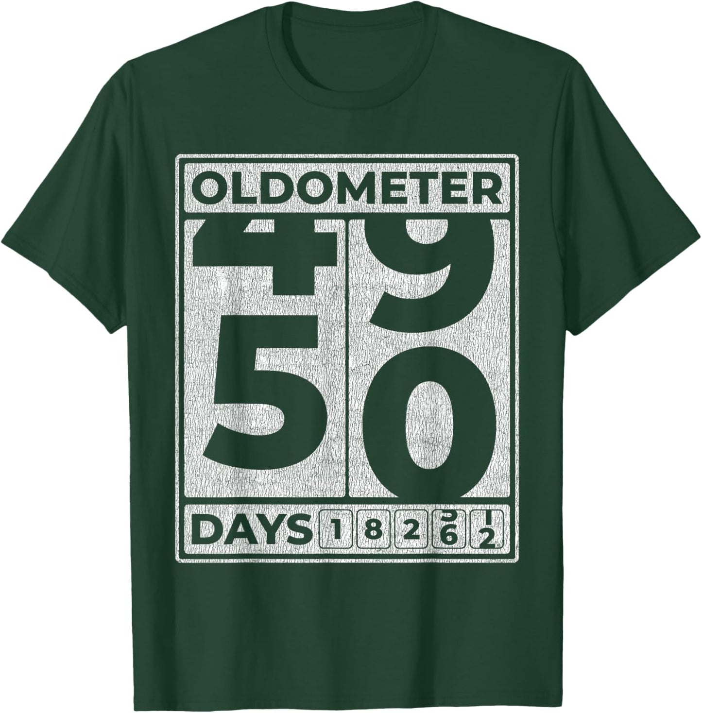 Oldometer 50 Funny 50th Birthday Gift T-Shirt - T-Shirt | Forest