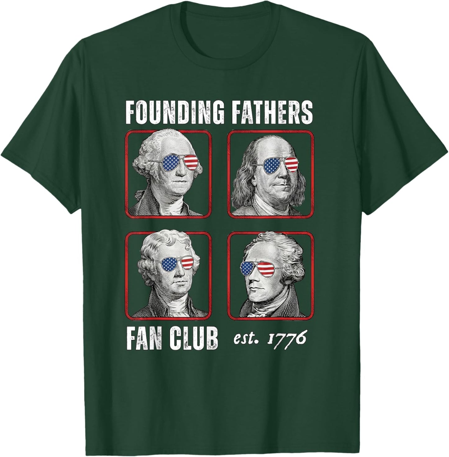 Founding Fathers Fan Club Funny History Teacher T-Shirt - T-Shirt | Forest