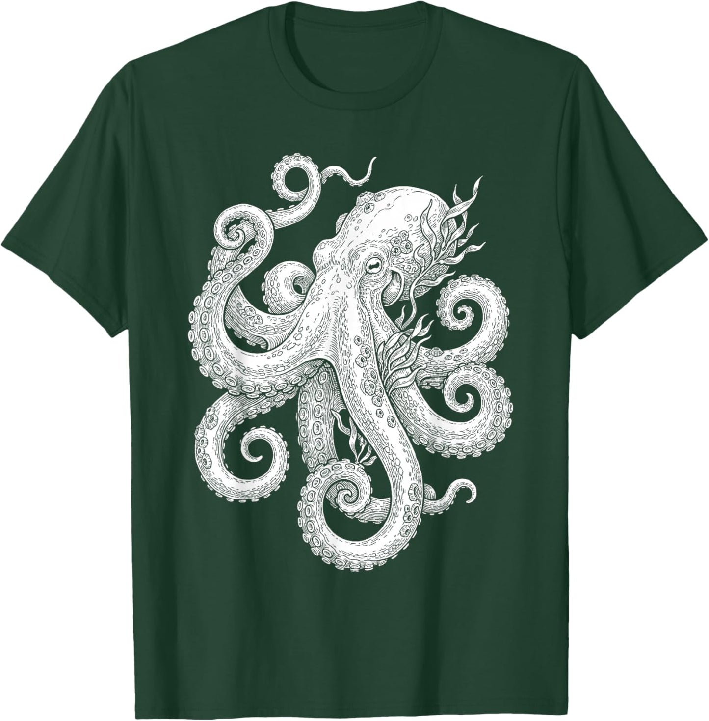 Octopus Cephalopod Nautical Creature T-Shirt - T-Shirt | Forest