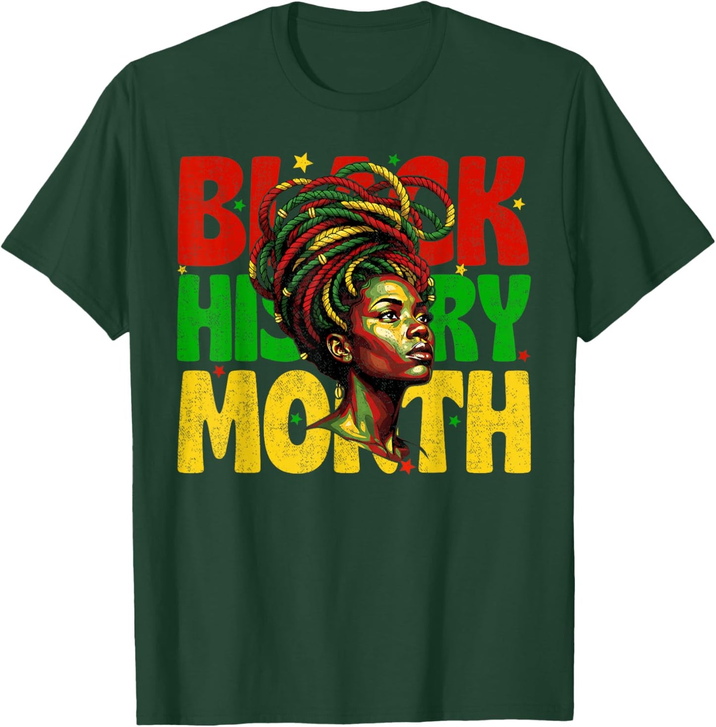 I Am Black History Girls History Month Juneteenth T-Shirt - T-Shirt | Forest