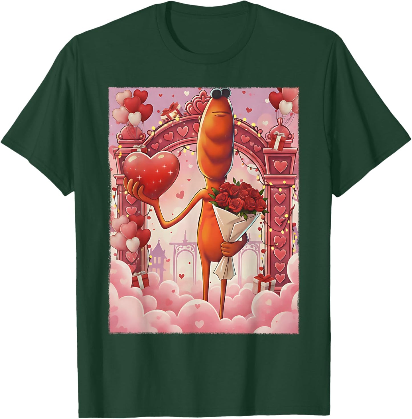 Marcus The Worm Funny Meme Valentine's Day T-Shirt - T-Shirt | Forest