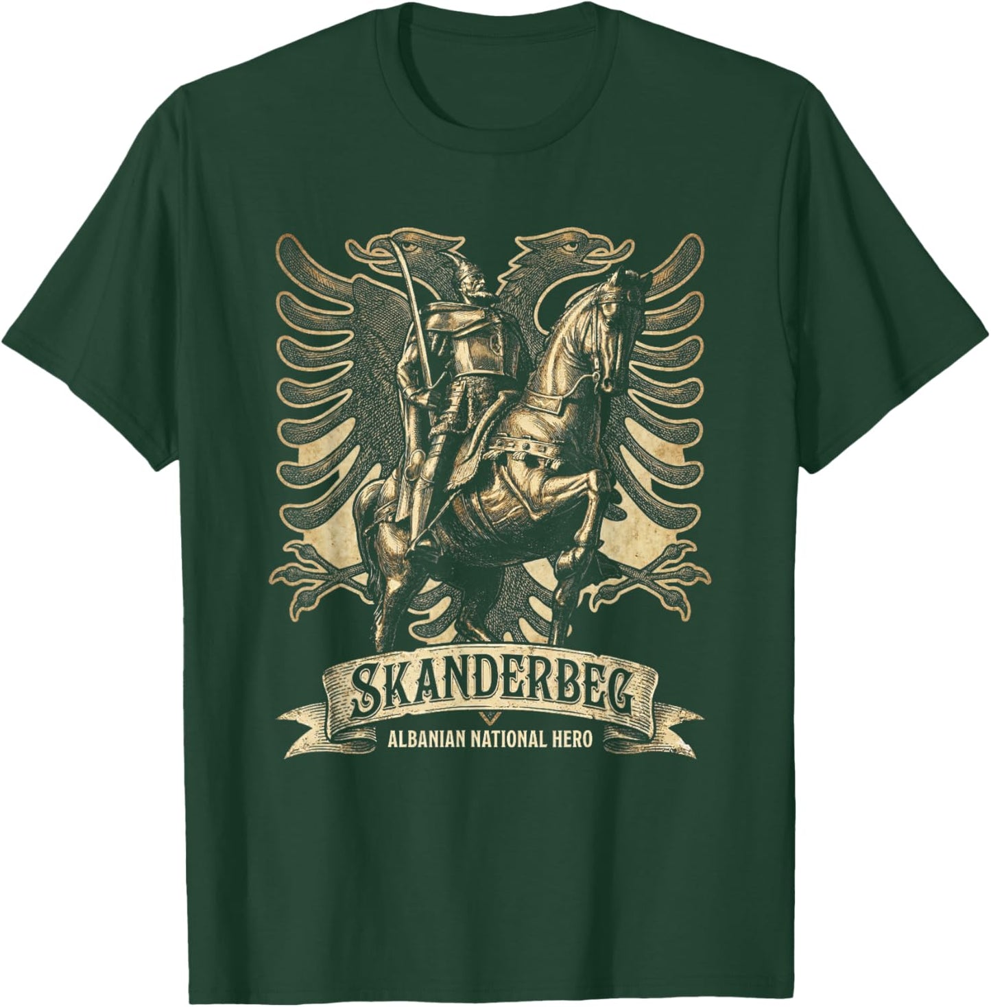Skanderbeg Albania and Kosovo Flag for a Proud Albanian T-Shirt - T-Shirt | Forest