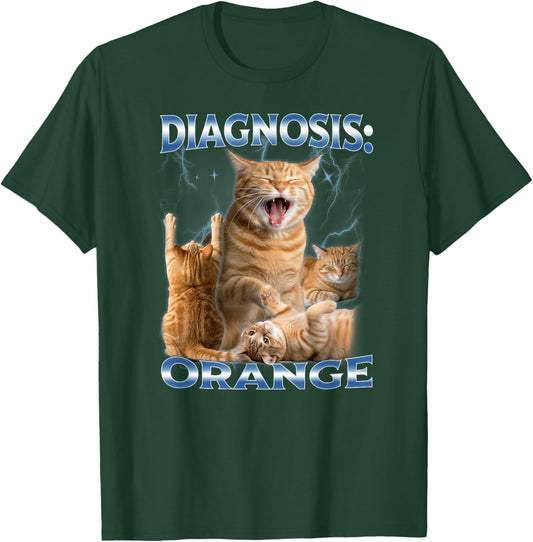 Diagnosis Orange Tabby Cat Energy Funny T-Shirt - T-Shirt | Forest