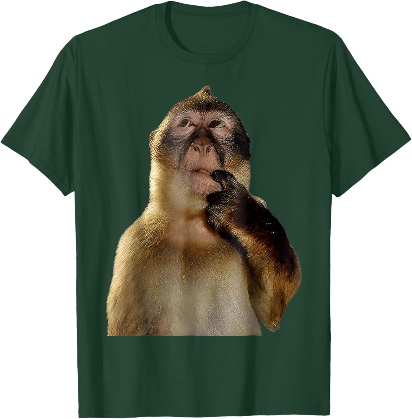 Thinking Monkey Meme Trending Funny Men Woman Kids T-Shirt - T-Shirt | Forest
