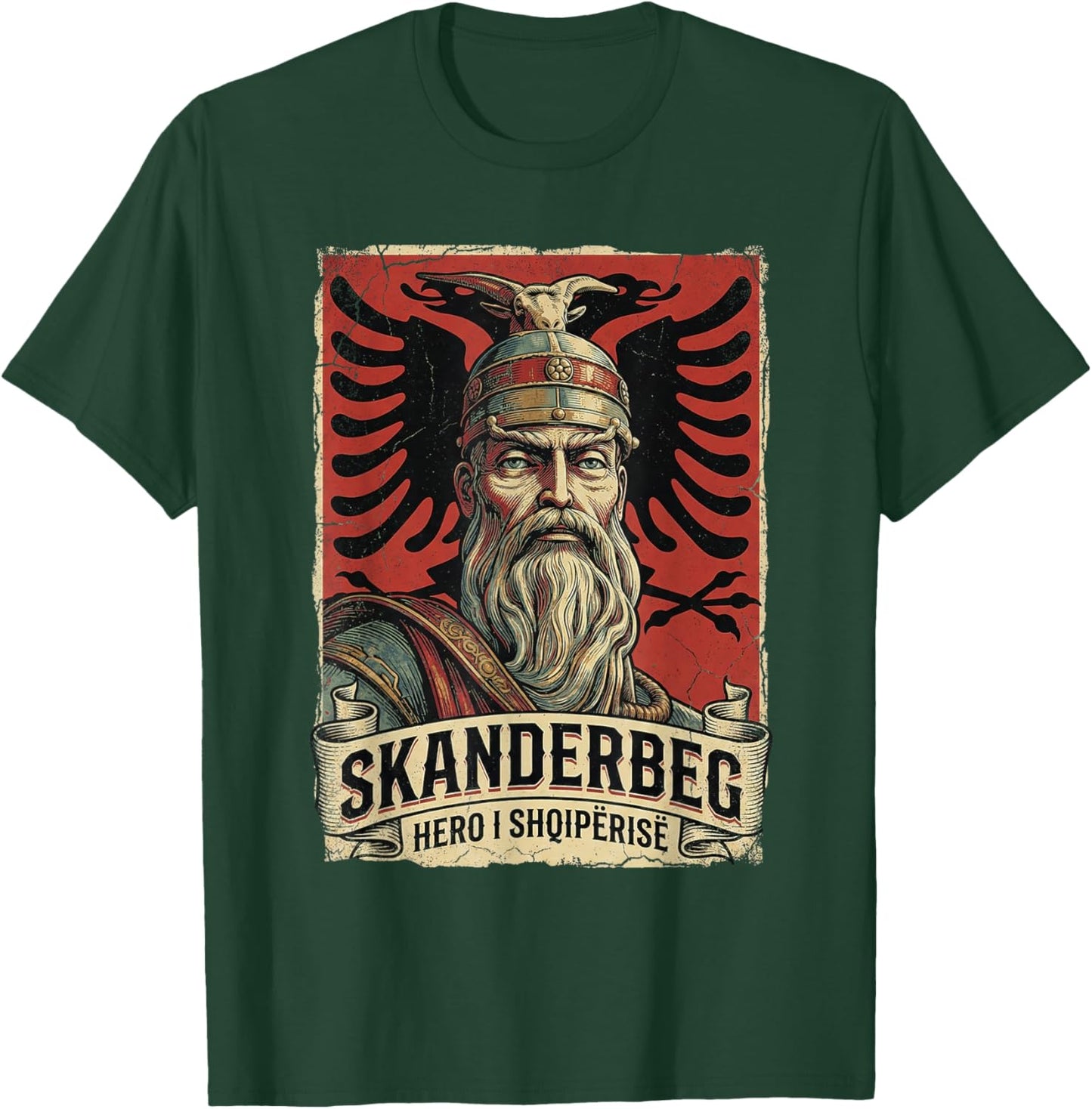 Skanderbeg Albania and Kosovo Flag for a Proud Albanian T-Shirt - T-Shirt | Forest